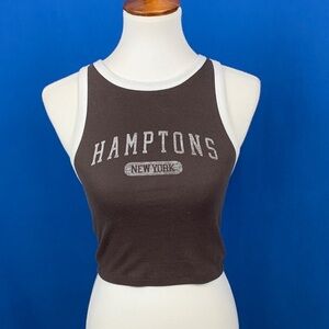 Aeropostale Dark Brown Hamptons Tank Top